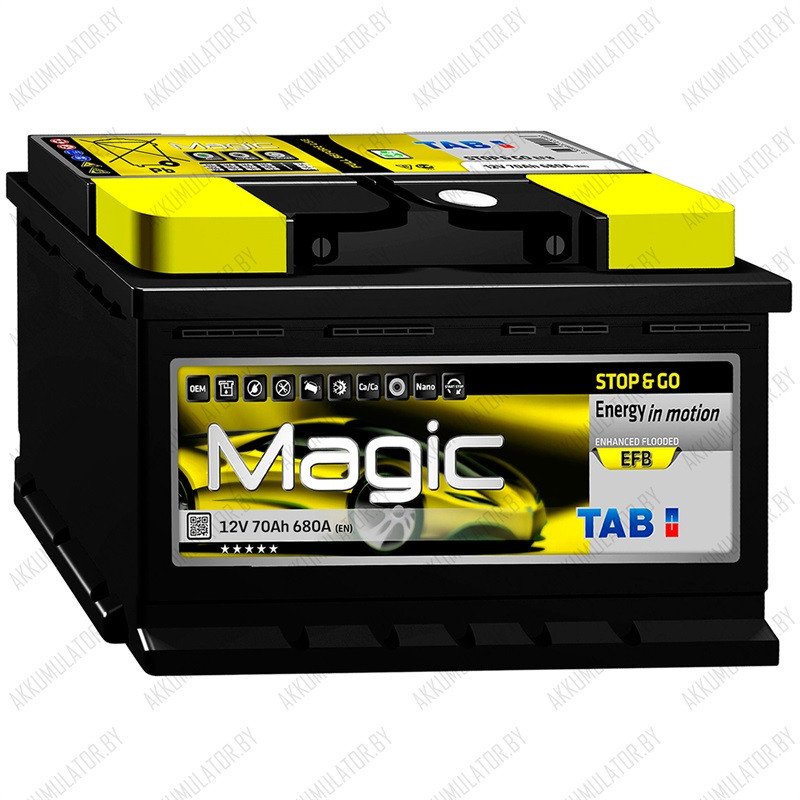 Аккумулятор TAB Magic STOP & GO EFB / [212070] / 70Ah / 680А - фото 1 - id-p75048967