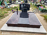 ДВОЙНОЙ ГРАНИТНЫЙ ПАМЯТНИК С ПОДХОРОНЕНИЕМ, фото 4