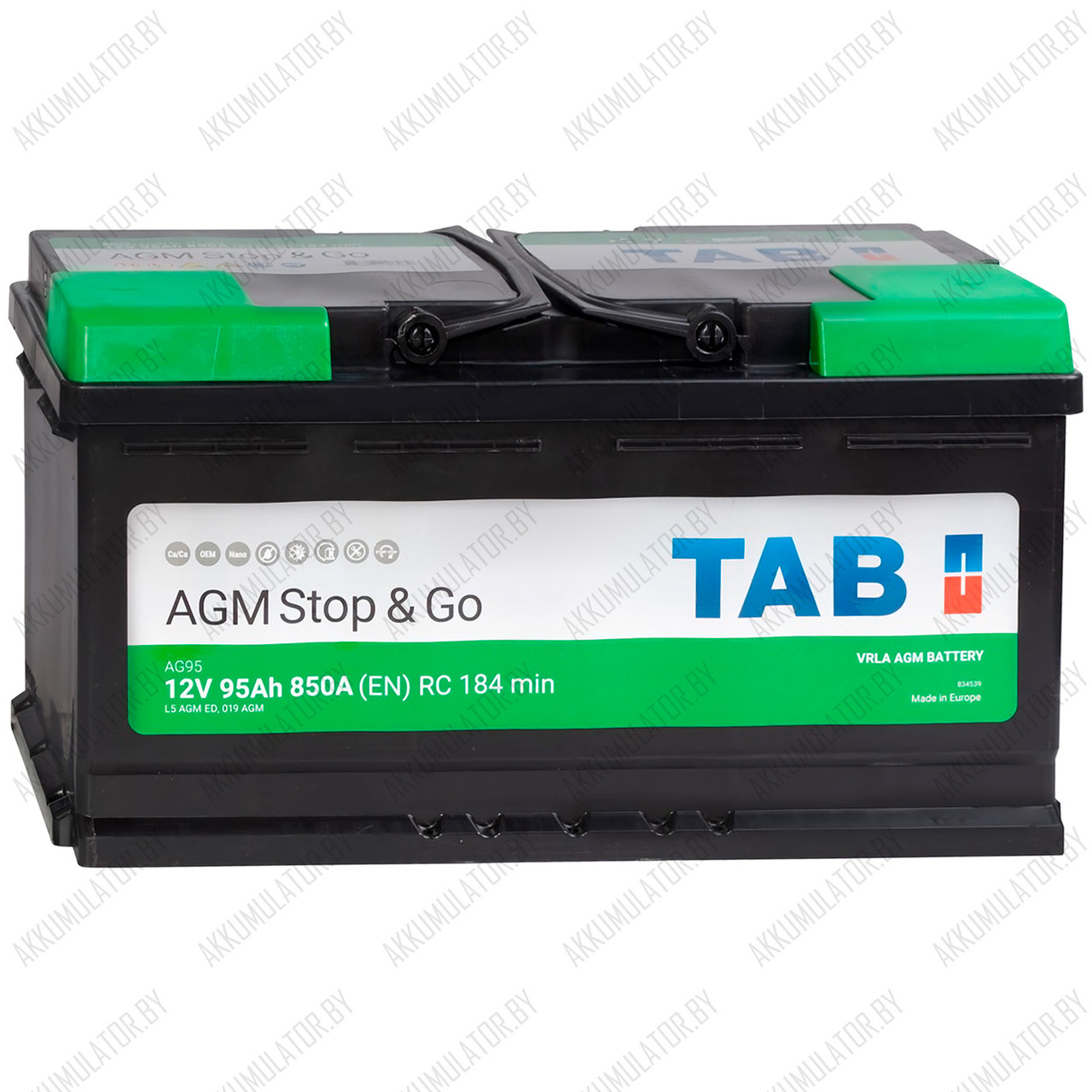 Аккумулятор TAB Stop & Go AGM / [213090] / 95Ah / 850А - фото 1 - id-p75049001