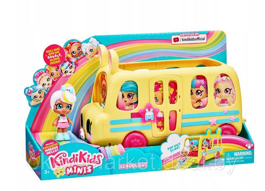 Игровой набор Kindi Kids Minis - школьный автобус с фигуркой - фото 1 - id-p211043033