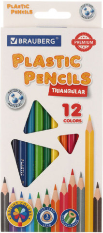 Карандаши цветные Brauberg Premium 12 цветов, длина 175 мм - фото 3 - id-p211039956
