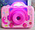 Шкатулка музыкальная пластмассовая механическая «Фотоаппарат-кошечка» 10,5*12,5*16 см, розовая, фото 3