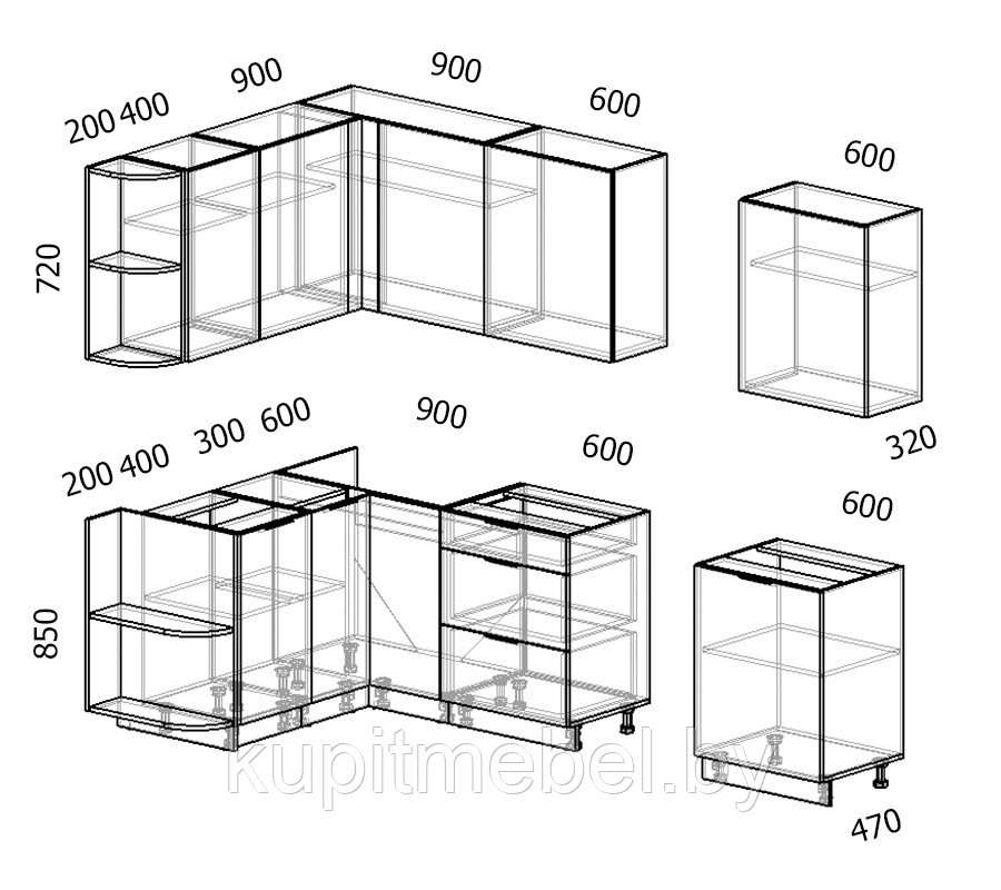 Угловая кухня "Микс Топ-13, (2,7×1,5) м - фото 2 - id-p211056551