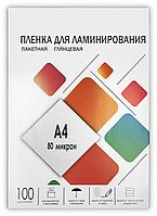 Пленка для ламинирования A4, 216х303 (80 мкм) глянцевая 100шт, ГЕЛЕОС (LPA4-80)