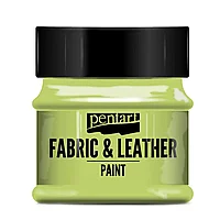Краска для текстиля "Pentart Fabric & Leather paint", 50 мл, зеленый лайм