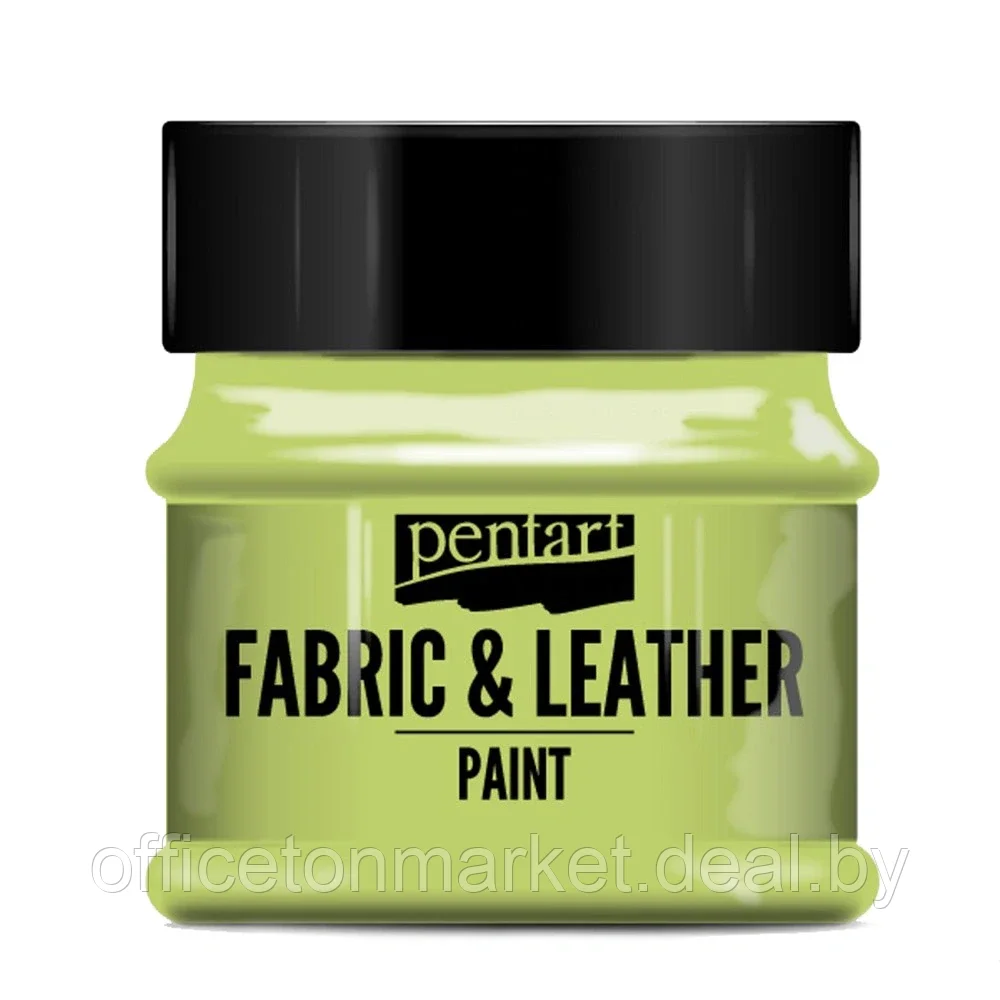 Краска для текстиля "Pentart Fabric & Leather paint", 50 мл, зеленый лайм - фото 1 - id-p207922305