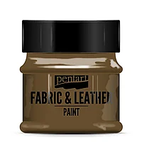 Краска для текстиля "Pentart Fabric & Leather paint", 50 мл, темно-коричневый