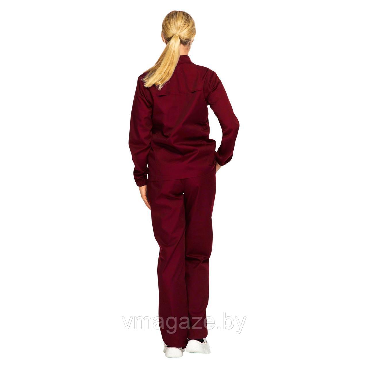 Медицинский жакет, женский Леди Кларк (цвет бордовый) - фото 3 - id-p176471440