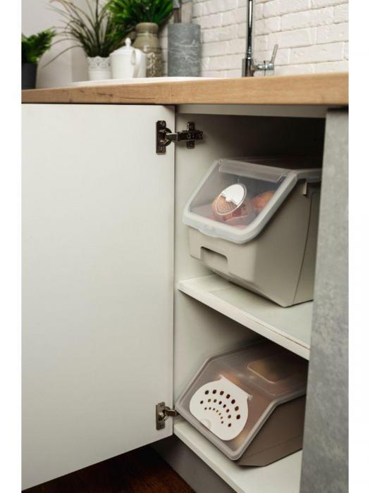 Контейнер для овощей ящик корзина органайзер емкость лоток для хранения пластиковый овощной на кухню - фото 5 - id-p211057999