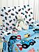 Постельное белье детское в кроватку для девочки и мальчика новорожденных комплект хлопок Синий трактор, фото 6