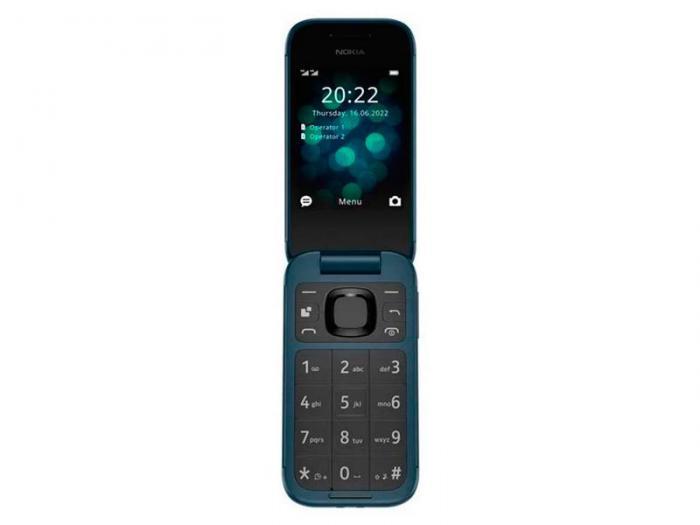 Телефон мобильный раскладной Nokia 2660 (TA-1469) Dual Sim синяя раскладушка - фото 1 - id-p211058056
