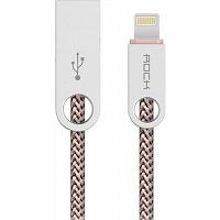USB кабель Lightning Rock Cobblestone для iPhone, iPad, iPod для зарядки и синхронизации 1 метр в оплетке