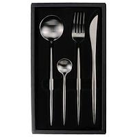 Набор столовых приборов Maison Maxx Stainless Steel Modern Flatware Set Black