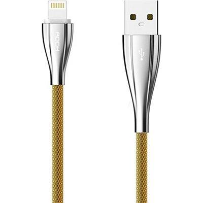 USB/Lightning кабель Rock Metal Data Cable для iPhone, iPad, iPod для зарядки и синхронизации 1 метр в оплетке - фото 1 - id-p211062390