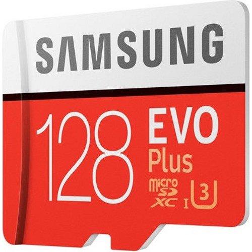 Карта памяти Samsung Evo Plus microSDXC 128Gb Class 10 UHS-I U3 + SD адаптер (MB-MC128GA) - фото 3 - id-p211062403