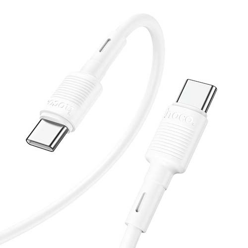 USB кабель Hoco X83 Victory Type-C + Type-C 60W , длина 1 метр (Белый) - фото 2 - id-p211064041