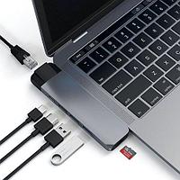 USB-хаб Satechi Aluminum Type-C Pro Hub Adapter With Ethernet (ST-TCPHEM) Серый