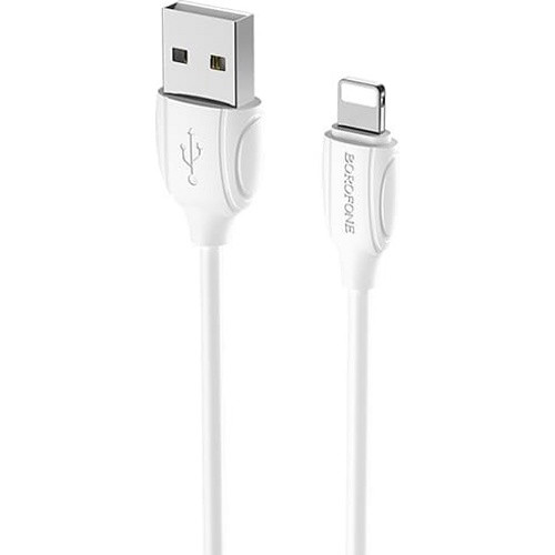 USB кабель Borofone BX19 Benefit Lightning длина 1,0 метр (Белый) - фото 1 - id-p211063788