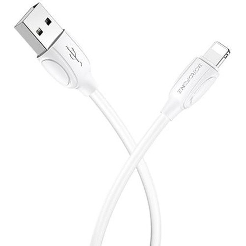 USB кабель Borofone BX19 Benefit Lightning длина 1,0 метр (Белый) - фото 2 - id-p211063788