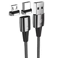 USB кабель Wsken X1 Pro со съемными магнитными разъемами MicroUSB и USB-C 1.2 метра