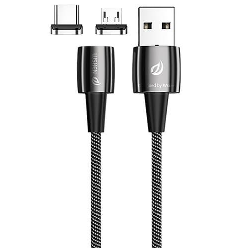USB кабель Wsken X1 Pro со съемными магнитными разъемами MicroUSB и USB-C 1.2 метра - фото 2 - id-p211063299