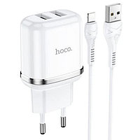 Зарядное устройство Hoco N4 Aspiring 2 USB 2.4A + Lightning кабель (Белый)