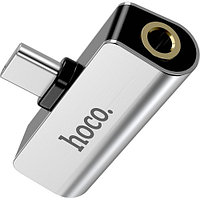 Аудио-конвертер Hoco LS26 Type-C+ mini-jack 3.5 (Серебро)