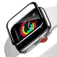 Защитное стекло для Apple Watch series 3 42мм Baseus Full-screen Curved Tempered Film SGAPWA (черное)