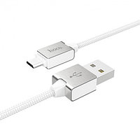 USB кабель Hoco U49 Metal Data Cable MicroUSB для зарядки и синхронизации, длина 1,0 метр (Белый)