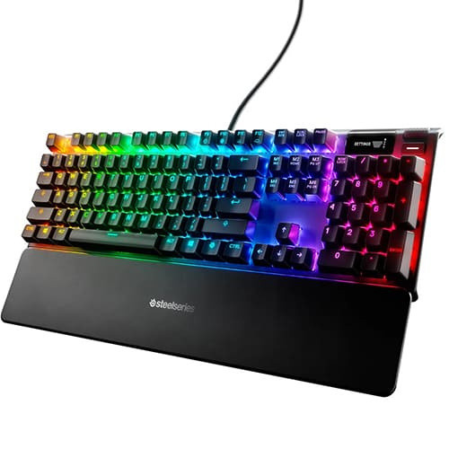 Игровая клавиатура SteelSeries Apex 7 (Red Switch) RU (Черный) - фото 2 - id-p211063981