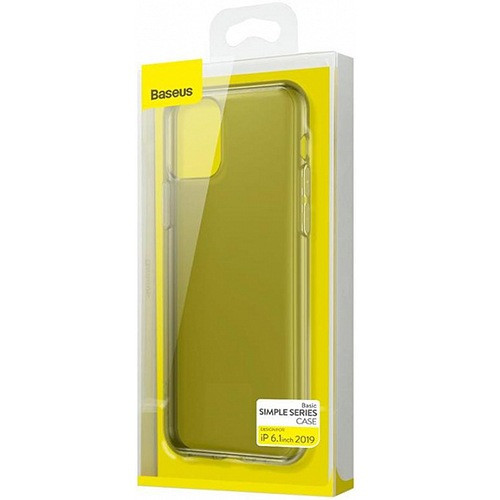 Чехол для iPhone 11 накладка (бампер) Baseus Simplicity Series силиконовый прозрачный серый - фото 5 - id-p211062797