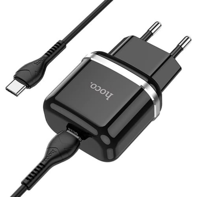 Зарядное устройство Hoco N24 Victorious Type-C PD20W + кабель Type-C - Type-C (Черный) - фото 3 - id-p211064099