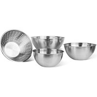 Набор мисок Maison Maxx Stainless Steel Cooking Basin 4 шт.