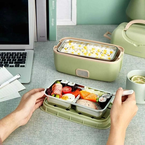 Ланч-бокс с подогревом Liven Fun Portable Cooking Electric Lunch Box (FH-18) Зеленый - фото 1 - id-p211064119