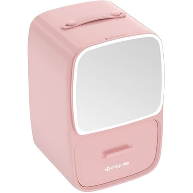 Холодильник для косметики с зеркалом MOYU Magic mirror 220V 18.8L HL-02M Розовый - фото 2 - id-p211064125