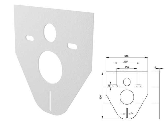 Звукоизоляционная плита для подвесного унитаза и для биде, Alcaplast - фото 1 - id-p211073151