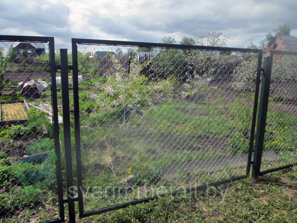 Забор из сетки рабицы, серый - фото 10 - id-p117061474