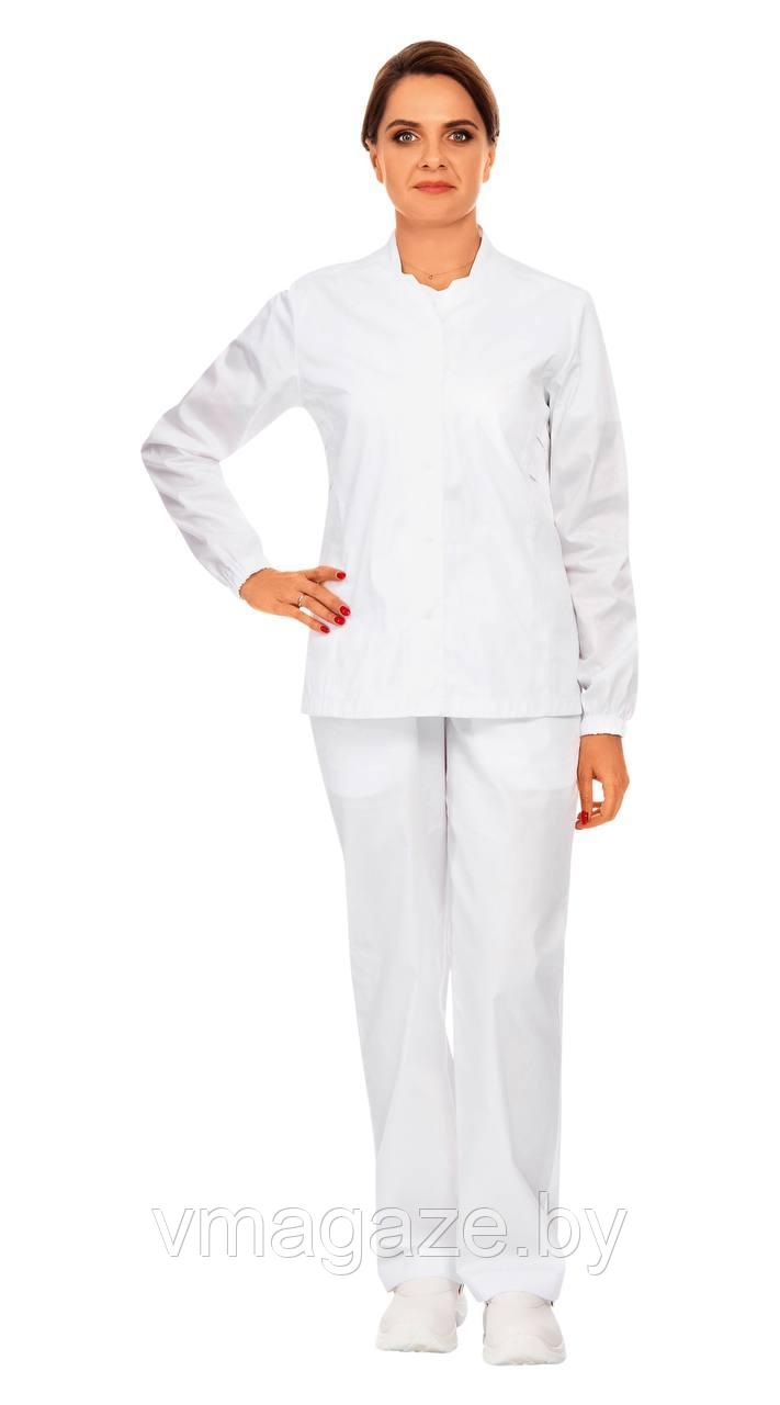 Медицинский жакет, женский Леди Кларк (цвет белый) - фото 1 - id-p176470649