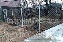 Забор из сетки рабицы, серый