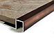 Квадратный профиль для плитки алюминиевый 10 мм, Бронза глянец 270 см, фото 2