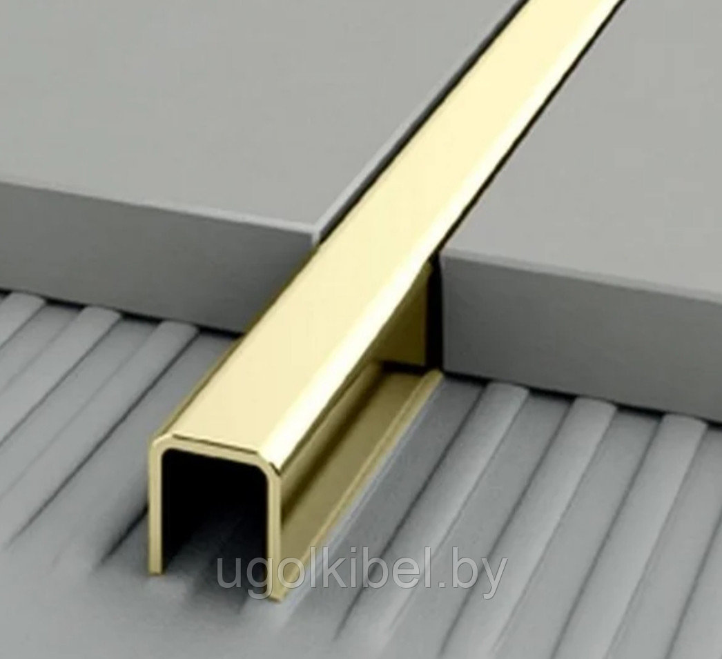 Алюминиевый швеллер цвет Золото П-10х10мм. 270 см - фото 1 - id-p211089038