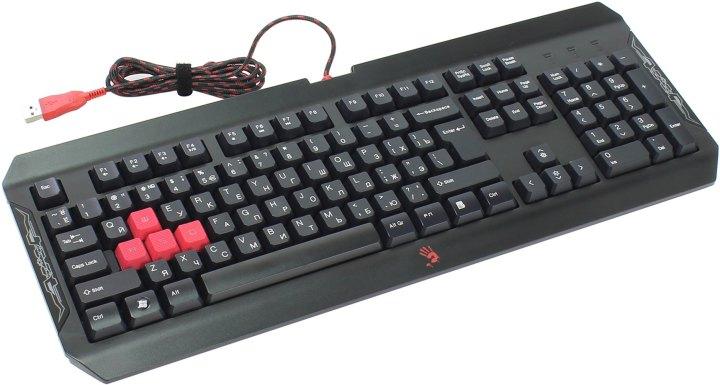 Клавиатура A4Tech Bloody Q100 Black USB 104КЛ - фото 1 - id-p211091512