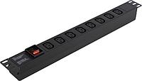 Exegate ServerPro PDU-19H808 Al-8С13-C14-SW EX280854RUS Блок силовых розеток 19" чёрный 1U 8xIEC-320-C13