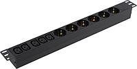 Exegate ServerPro PDU-19H010 Al-5C136S-C14 EX280868RUS Блок силовых розеток 19" чёрный 1U 5xIEC-320-C136xЕвро