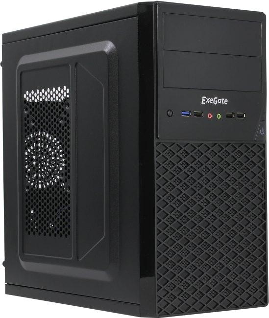 Корпус Minitower ExeGate QA-413U (mATX, без БП, 3*USB+1*USB3.0, аудио, черный) EX278431RUS - фото 1 - id-p211090011