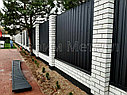 Забор из профлиста (профнастила), коричневый/шоколад, фото 4