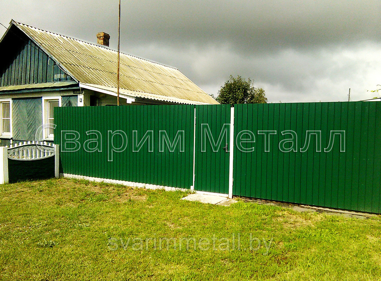 Забор из профлиста (профнастила), коричневый/шоколад - фото 6 - id-p211106129