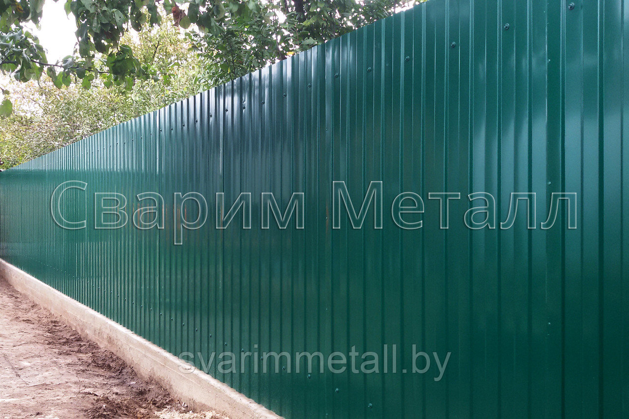 Забор из профлиста (профнастила), зеленый - фото 9 - id-p211108488