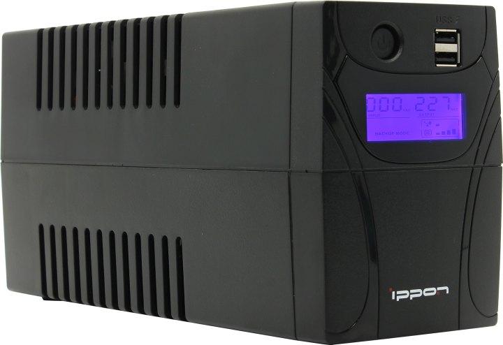 ИБП UPS 650VA Ippon Back Power Pro II 650 Euro LCD +USB+защита телефонной линии/RJ45 - фото 1 - id-p211091945