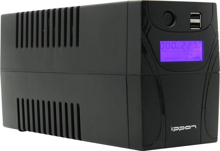ИБП UPS 700VA Ippon Back Power Pro II 700 LCD+USB+защита телефонной линии/RJ45 - фото 1 - id-p211091946